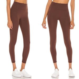 Bandier Le Ore Lucca High Rise Pocket Leggings Truffle Brown XS